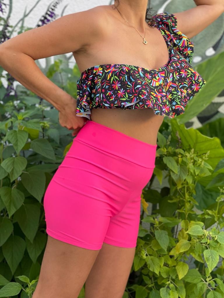 SHORT TIRO  BIEN ALTO FUCSIA