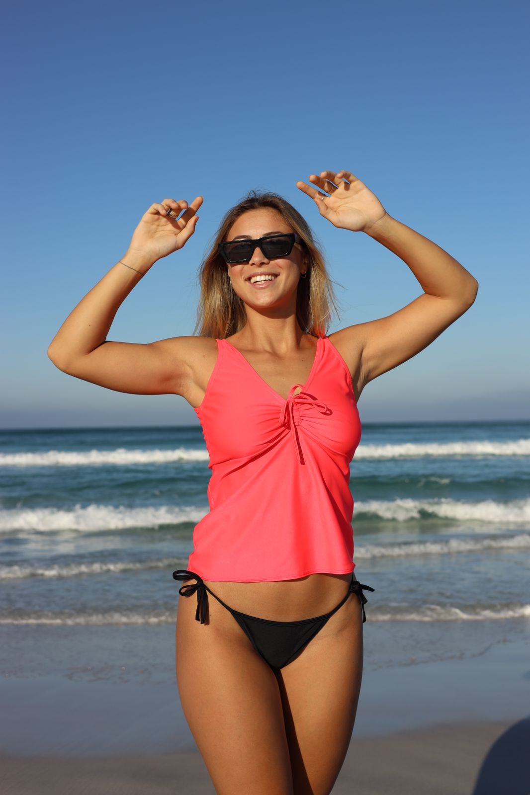 TANKINI CON FRUNCES MACA CORAL