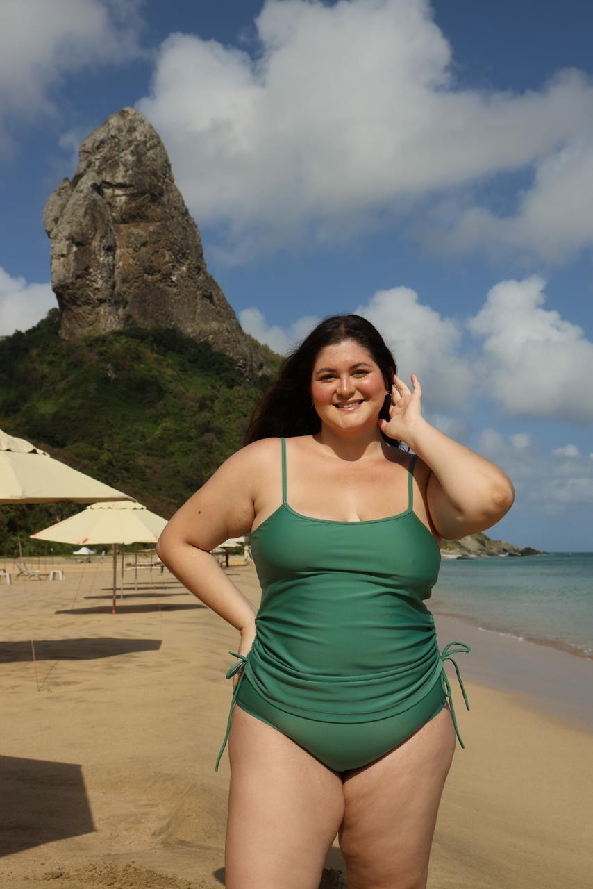 TANKINI CON FRUNCES VERDE MUSGO